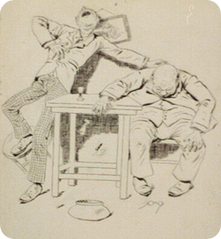 hearty laughter by both men hearty laughter by both men